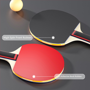 Asztalitenisz ütő készlet kezdőknek, masszívfa penge, invertált gumi, Shakehand fogás, 40 pár dobozban, megfelelő általános iskolásoknak