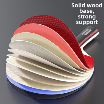 Asztalitenisz ütő készlet kezdőknek, masszívfa penge, invertált gumi, Shakehand fogás, 40 pár dobozban, megfelelő általános iskolásoknak