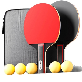 Asztalitenisz ütő készlet kezdőknek, masszívfa penge, invertált gumi, Shakehand fogás, 40 pár dobozban, megfelelő általános iskolásoknak