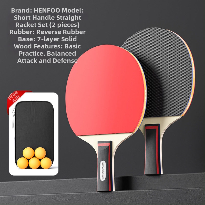 Asztalitenisz ütő készlet kezdőknek, masszívfa penge, invertált gumi, Shakehand fogás, 40 pár dobozban, megfelelő általános iskolásoknak