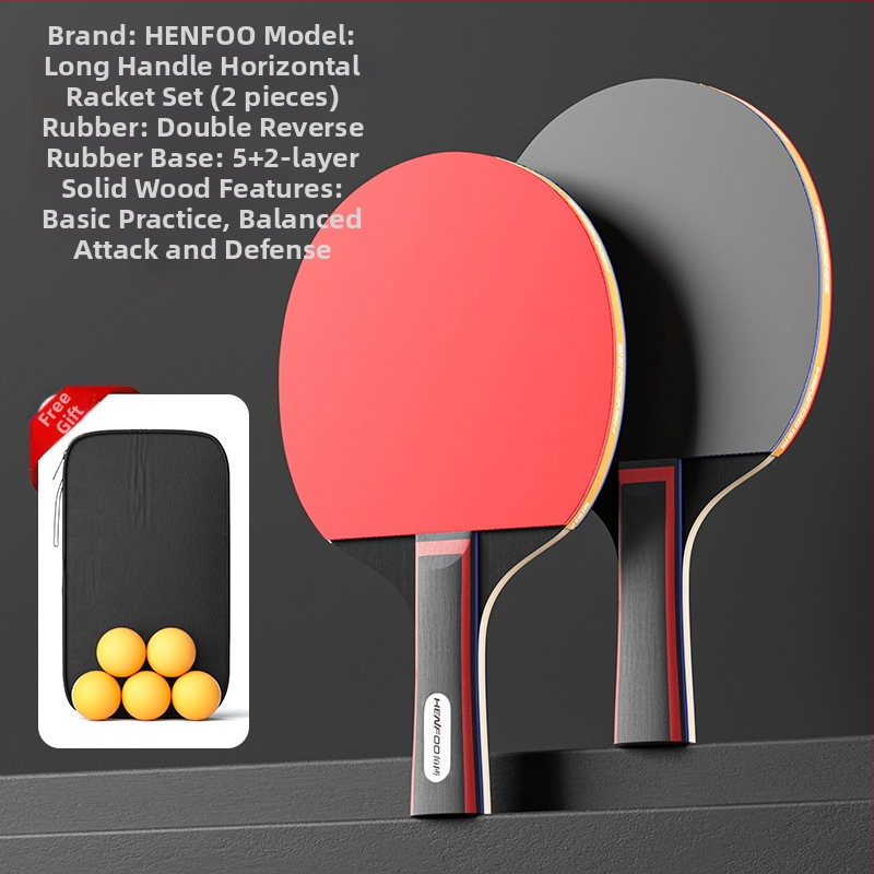 Asztalitenisz ütő készlet kezdőknek, masszívfa penge, invertált gumi, Shakehand fogás, 40 pár dobozban, megfelelő általános iskolásoknak