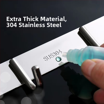 Закачалка за стена от 304 неръждаема стомана, без пробиване, за баня и кухня, полирана повърхност