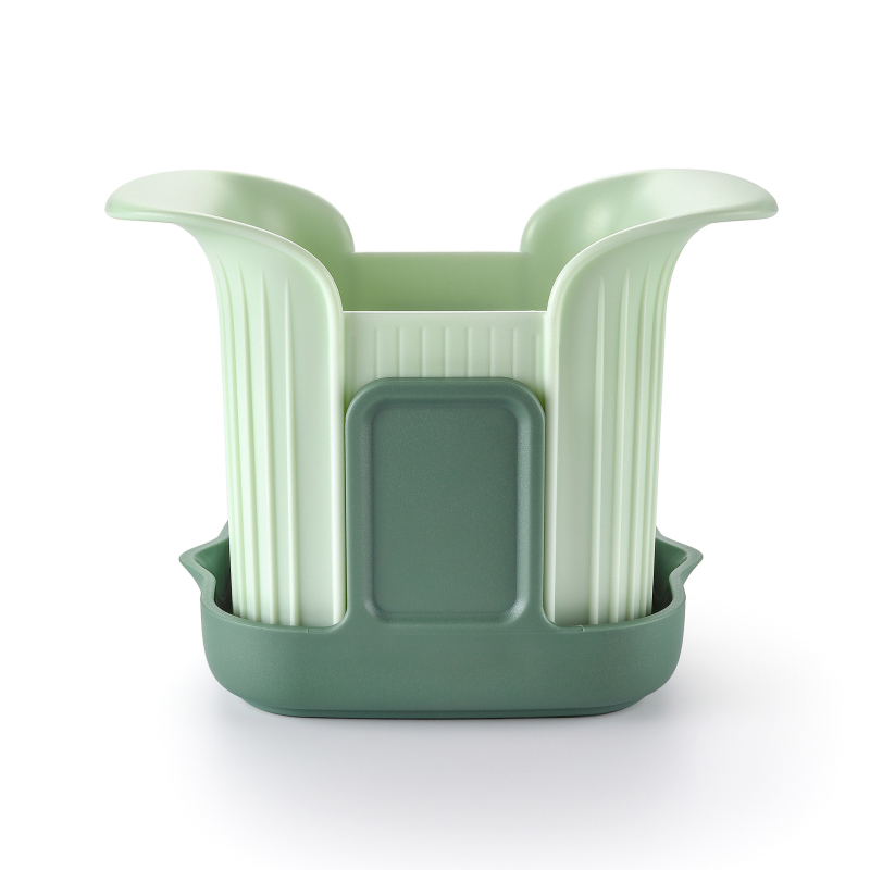 Cuțit multifunctional de legume pentru casă; tăiere cuburi și felii pentru cartofi, castraveți și avocado; corp din ABS și lame din oțel inoxidabil 301; design modern minimalist; imprimare logo disponibilă.