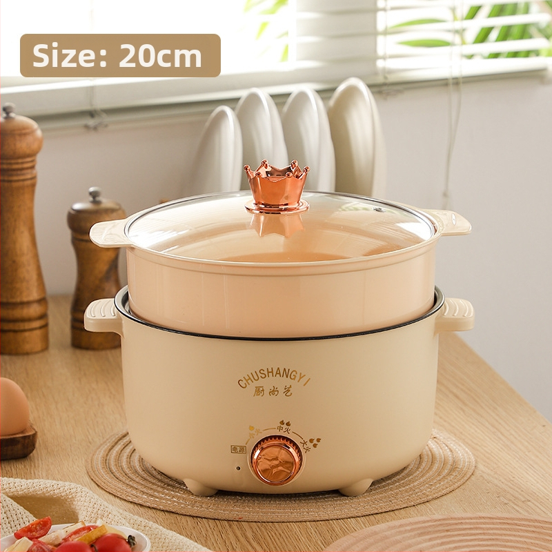Kitchen Art DZG-1 Električno kuhalo s integriranim parovačem, 2 sloja, 1 unutarnji spremnik, kapacitet 2.1–4 L, upravljanje gumbom, brz para, shabu-shabu i grill