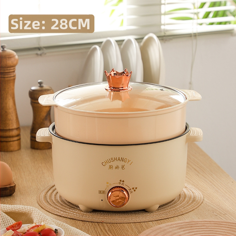 Kitchen Art DZG-1 Električno kuhalo s integriranim parovačem, 2 sloja, 1 unutarnji spremnik, kapacitet 2.1–4 L, upravljanje gumbom, brz para, shabu-shabu i grill