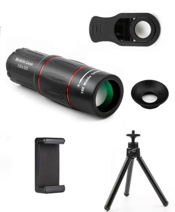 Телескоп с външна камера и телеобектив 18x–64x за открити дейности, YUCHUANG