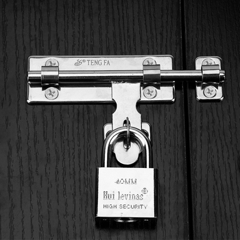 Teški vratni latch od nehrđajućeg čelika s lijevim i desnim pinovima, srebrni završetak, modernan minimalistički stil