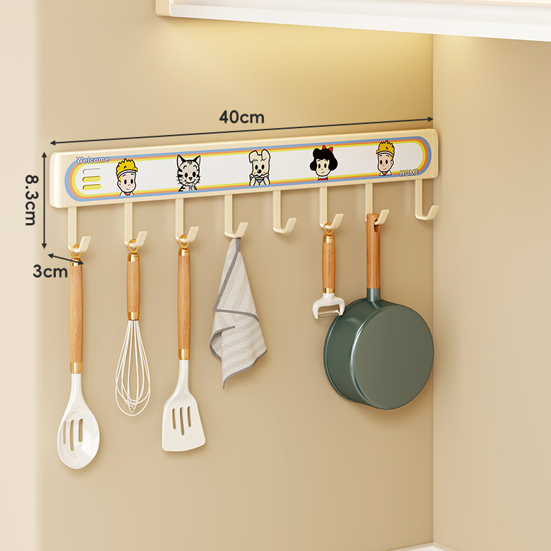 Πολυλειτουργική Κρεμάστρα Κουζίνας με Γάντζους, Αλουμίνιο Διαστημικής Ποιότητας, Τοίχου, Μοντέρνος Μινιμαλισμός, Περισσότερες από Τρεις Σειρές Γάντζων, Χωρητικότητα 0–1 kg