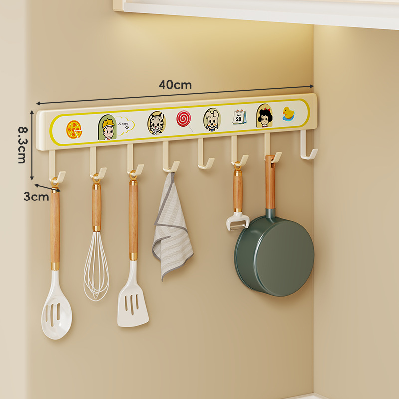 Πολυλειτουργική Κρεμάστρα Κουζίνας με Γάντζους, Αλουμίνιο Διαστημικής Ποιότητας, Τοίχου, Μοντέρνος Μινιμαλισμός, Περισσότερες από Τρεις Σειρές Γάντζων, Χωρητικότητα 0–1 kg