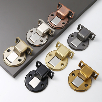 Stop magnet pentru ușă montat pe podea, model D07, din aliaj de zinc, control automat, instalare fără găuri.