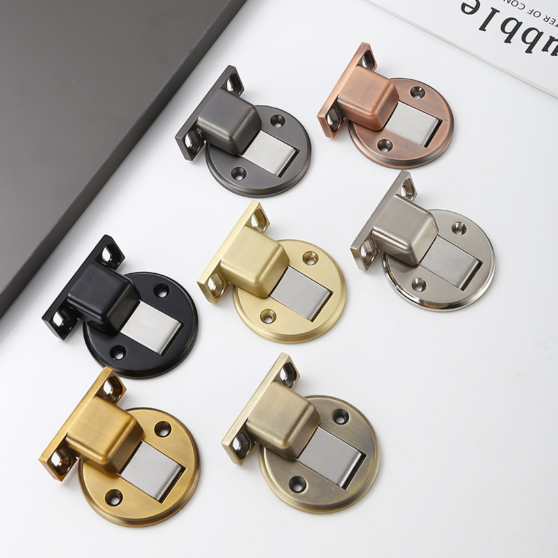 Stop magnet pentru ușă montat pe podea, model D07, din aliaj de zinc, control automat, instalare fără găuri.