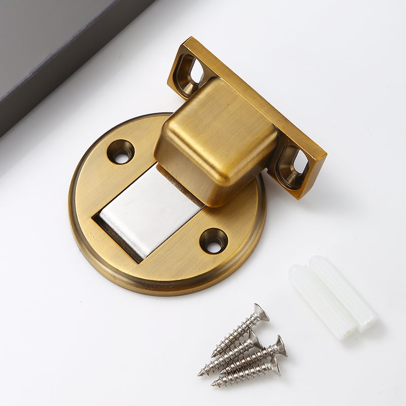 Stop magnet pentru ușă montat pe podea, model D07, din aliaj de zinc, control automat, instalare fără găuri.