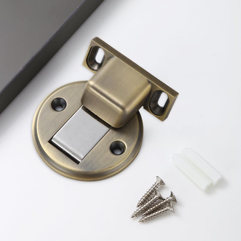 Stop magnet pentru ușă montat pe podea, model D07, din aliaj de zinc, control automat, instalare fără găuri.