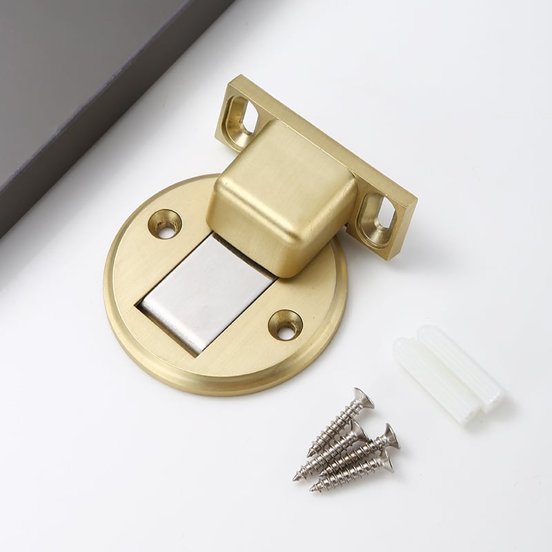 Stop magnet pentru ușă montat pe podea, model D07, din aliaj de zinc, control automat, instalare fără găuri.