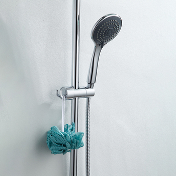 Suport pentru duș cu două cârlige, fără găuri, țeavă reglabilă, suport pentru capul de duș – accesorii set duș (Model: 8888 • Material: Plastic • Finisare: Electroplating • Brand: Juedu)