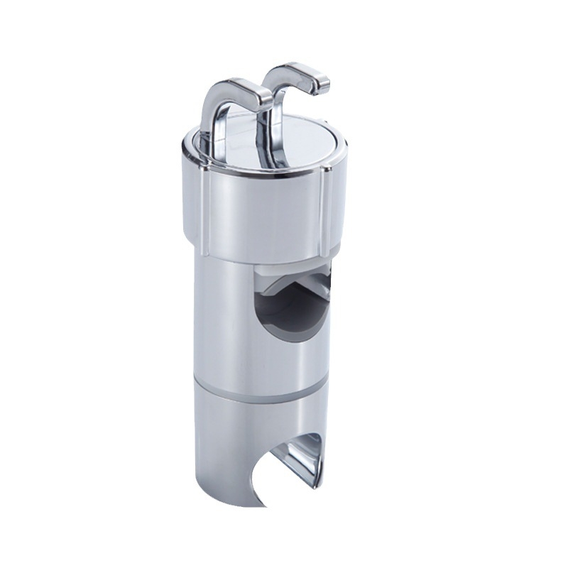 Suport pentru duș cu două cârlige, fără găuri, țeavă reglabilă, suport pentru capul de duș – accesorii set duș (Model: 8888 • Material: Plastic • Finisare: Electroplating • Brand: Juedu)