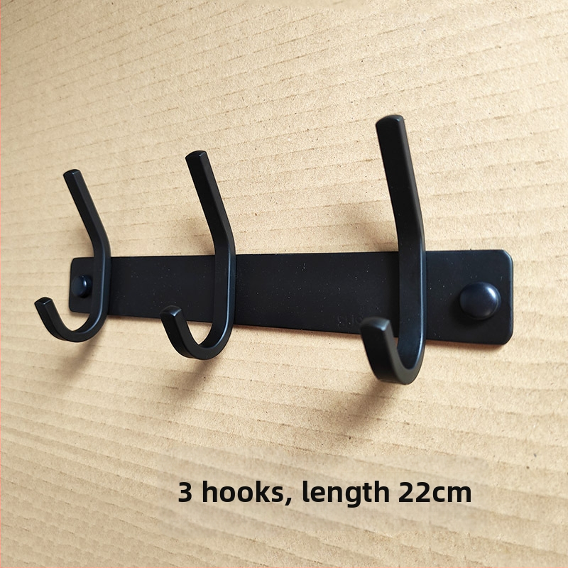 Vješalica za kapute od 304 nehrđajućeg čelika, vijčani montaža, dugačak niz za vrata ili kupaonicu, završna obrada pjeskarenjem, moderni minimalistički stil