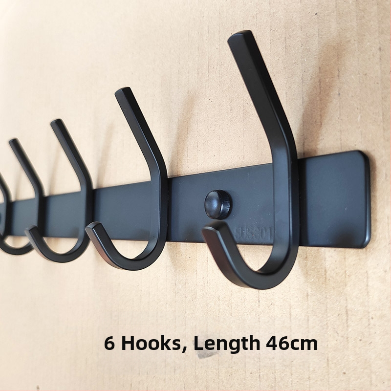 Vješalica za kapute od 304 nehrđajućeg čelika, vijčani montaža, dugačak niz za vrata ili kupaonicu, završna obrada pjeskarenjem, moderni minimalistički stil