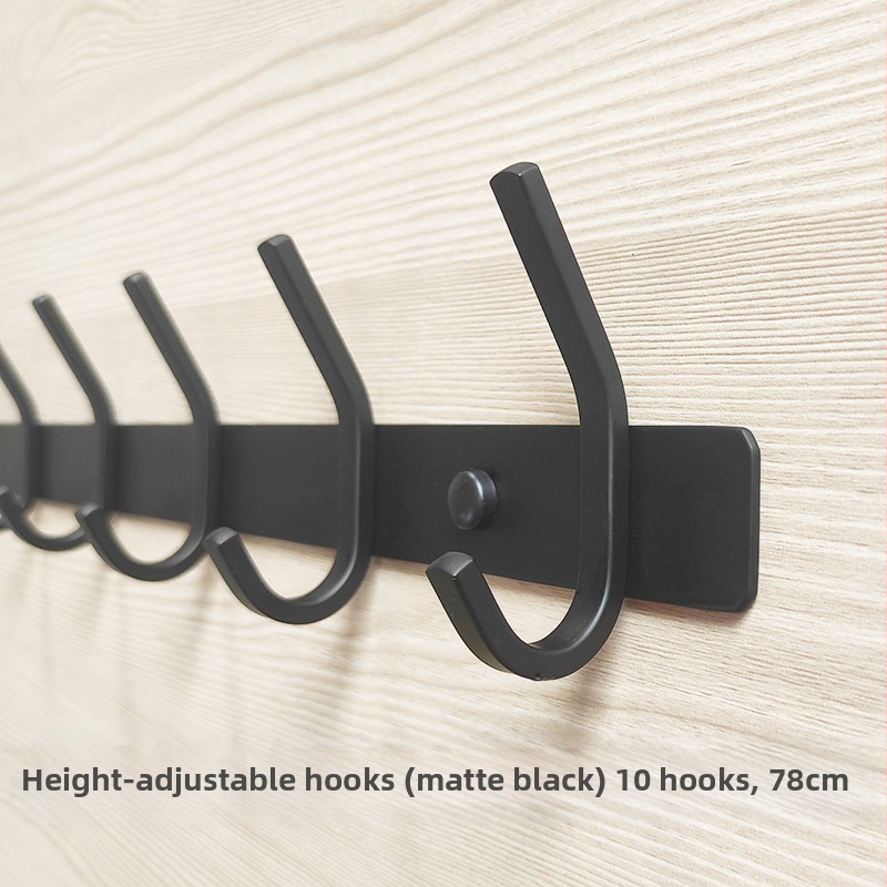 Vješalica za kapute od 304 nehrđajućeg čelika, vijčani montaža, dugačak niz za vrata ili kupaonicu, završna obrada pjeskarenjem, moderni minimalistički stil