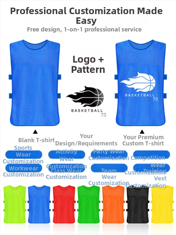 Prozračna mrežasta trening veste za košarku i nogomet s podesivim trakama – poliester