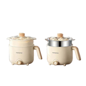 Električno kuhalo za kuhanje – 2 L keramička unutarnja posuda, upravljanje gumbom, Grill & Shabu-Shabu, 1 unutarnja posuda, grijanje na dnu