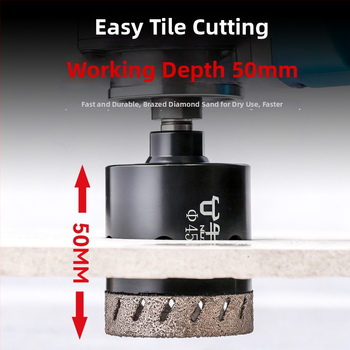 Otvárač otvorov pre uhlovú brúsku na keramické dlaždice a sklo — ultra tenký, s viacerými otvormi, širokým otvorom, suché vŕtanie
