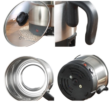 Oală electrică din oțel inoxidabil – multifuncțională, vas interior detașabil și lavabil