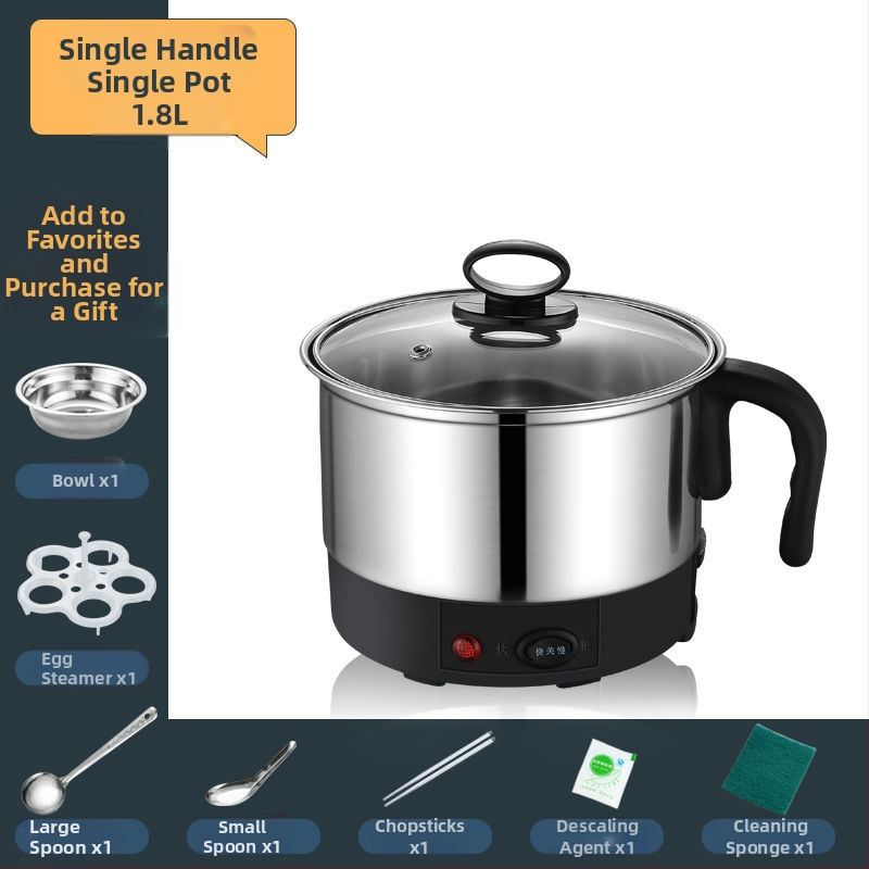 Nerezový oceľový elektrický hrniec – viacúčelový, s odnímateľným a umývateľným vnútorným hrncom