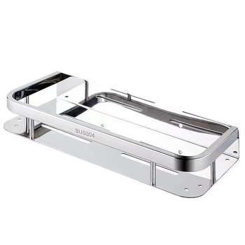 Raft de depozitare din oțel inoxidabil 304 pentru baie și bucătărie, montaj fără găuri