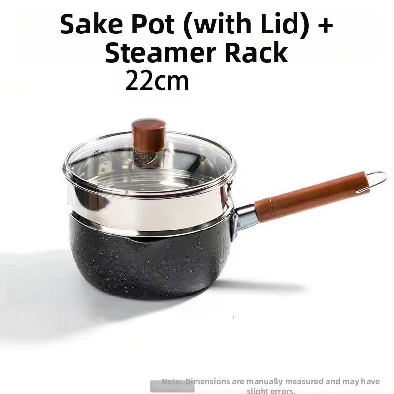 Wok în stil japonez, cu strat antiaderent, din fier fin, capac din oțel inoxidabil cu sticlă, compatibil cu plite universale