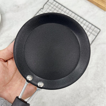 Trendy Cube Mini Neizlijevajući tiganj za jaja s poklopcem od kaljenog stakla – fino željezo, kompatibilan sa svim štednjacima