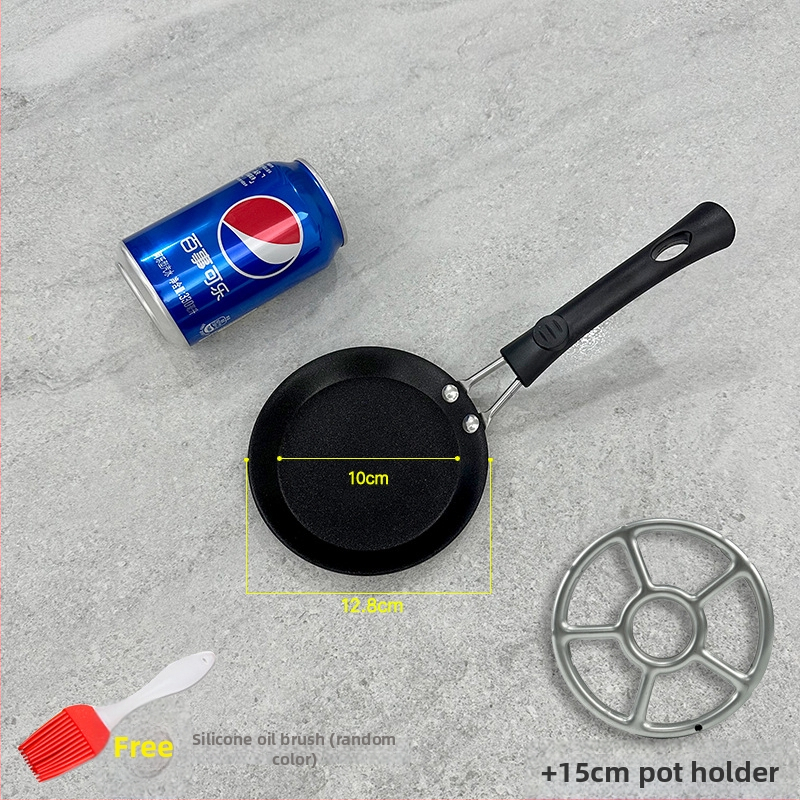 Trendy Cube Mini Nepriľnavá panvica na vajíčka s pokrievkou z tvrdeného skla – jemné železo, univerzálny horák