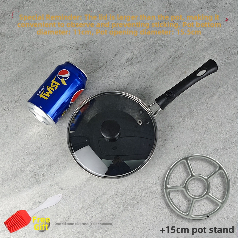 Trendy Cube Mini Nepriľnavá panvica na vajíčka s pokrievkou z tvrdeného skla – jemné železo, univerzálny horák