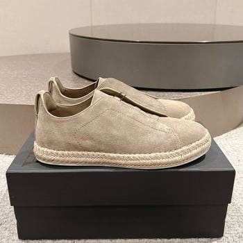 Férfi loaferok, valódi bőr felsőrész, kerek orr, TPU talp, lapos sarok