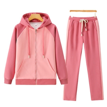 Set cardigan cu glugă din bumbac pentru femei — mâneci lungi, stil casual, amestec bumbac-poliester, lansare toamnă 2023