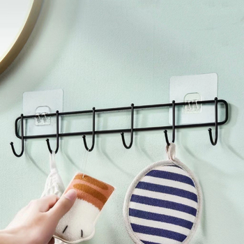 Κρεμάστρα τοίχου χωρίς τρύπες με κόλλα – σιδερένια κατασκευή, μοντέρνος μινιμαλιστικός σχεδιασμός, ικανότητα φόρτωσης 3–5 kg, ενιαίος σχεδιασμός