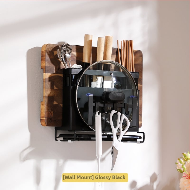 Ανοξείδωτος χώρος αποθήκευσης μαχαιρών και ράφι για σανίδες κοπής, κουζίνα, επιτραπέζιος, πολυλειτουργικός, φορητός, χωρίς εγκατάσταση