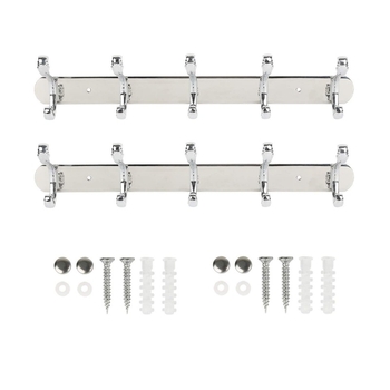 Закачалка за баня от алуминиев сплав, стенна, електроплакирана, модерен минималистичен стил, комплект от 2 броя в кутия, пакет от 40 кутии