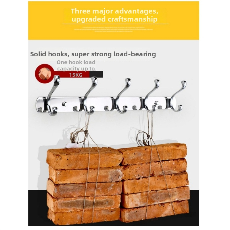 Закачалка за баня от алуминиев сплав, стенна, електроплакирана, модерен минималистичен стил, комплект от 2 броя в кутия, пакет от 40 кутии