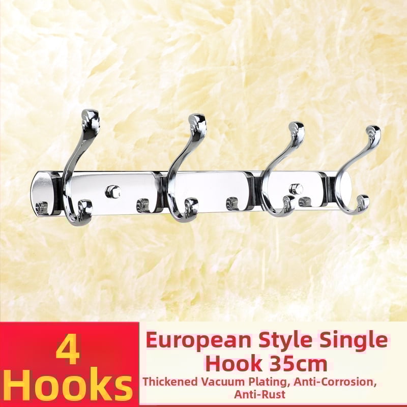 Закачалка за баня от алуминиев сплав, стенна, електроплакирана, модерен минималистичен стил, комплект от 2 броя в кутия, пакет от 40 кутии