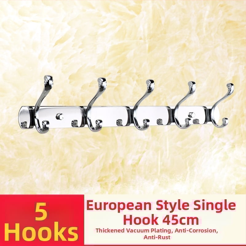 Закачалка за баня от алуминиев сплав, стенна, електроплакирана, модерен минималистичен стил, комплект от 2 броя в кутия, пакет от 40 кутии