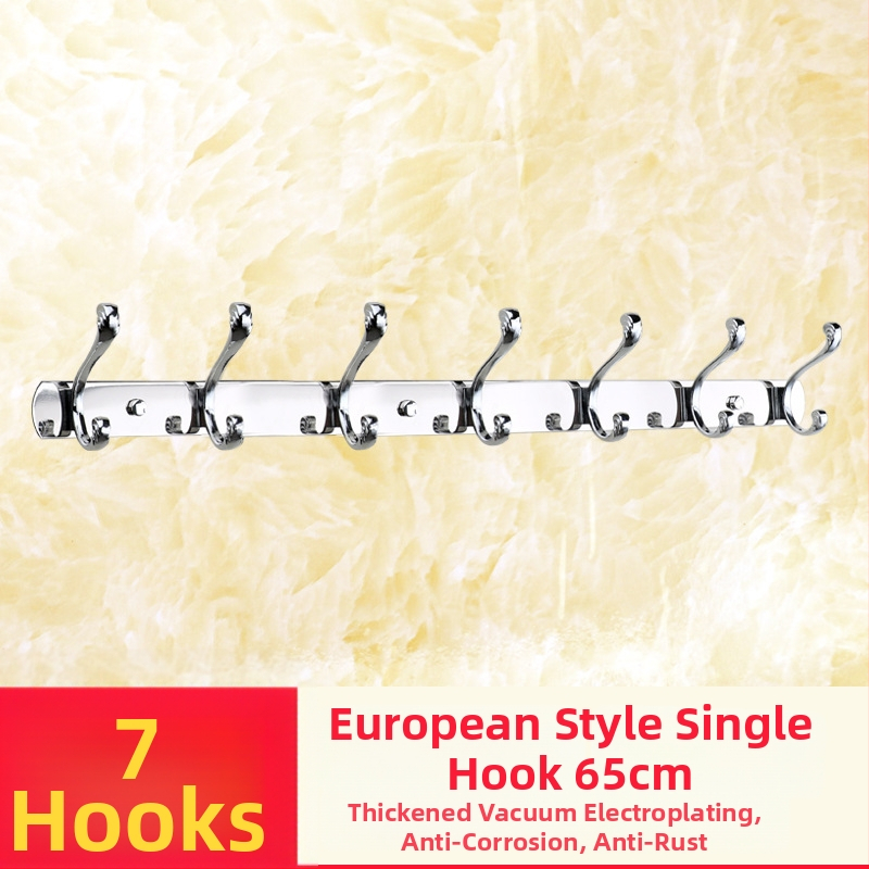 Закачалка за баня от алуминиев сплав, стенна, електроплакирана, модерен минималистичен стил, комплект от 2 броя в кутия, пакет от 40 кутии