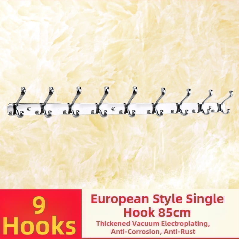 Закачалка за баня от алуминиев сплав, стенна, електроплакирана, модерен минималистичен стил, комплект от 2 броя в кутия, пакет от 40 кутии