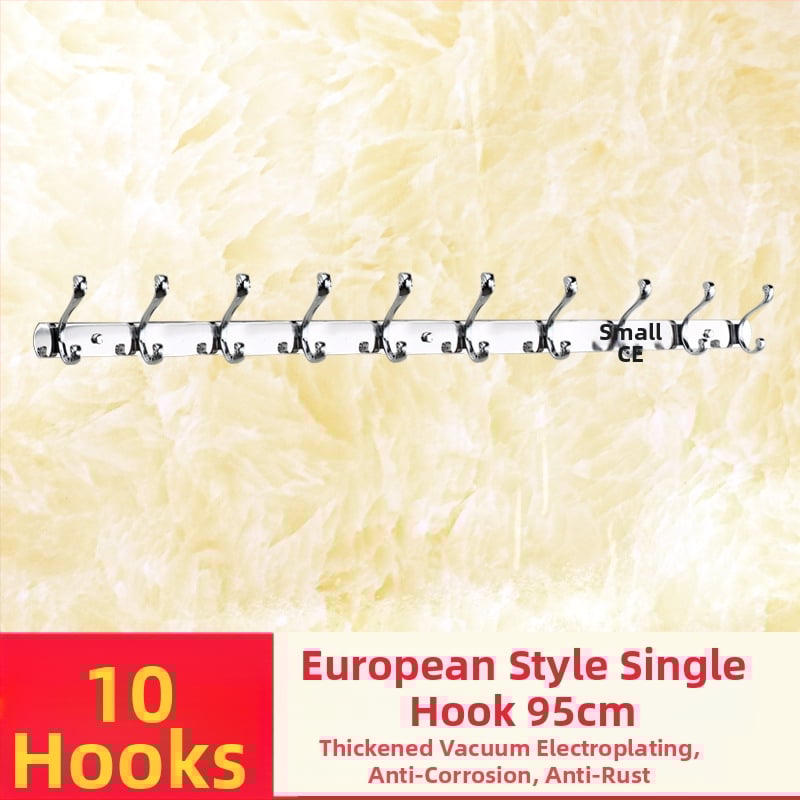 Закачалка за баня от алуминиев сплав, стенна, електроплакирана, модерен минималистичен стил, комплект от 2 броя в кутия, пакет от 40 кутии