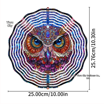 3D метално звънче за вятър с животински мотив — печатно метално украшение за двор, градина и балкон