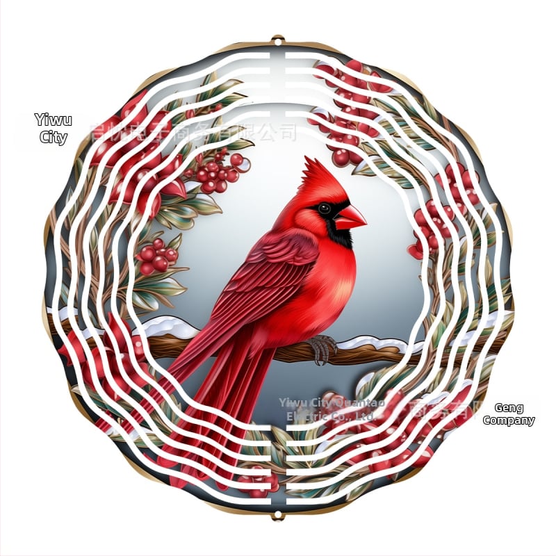 3D метално звънче за вятър с животински мотив — печатно метално украшение за двор, градина и балкон