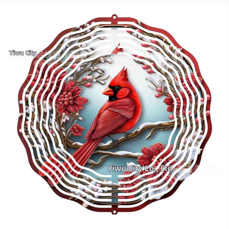 3D метално звънче за вятър с животински мотив — печатно метално украшение за двор, градина и балкон