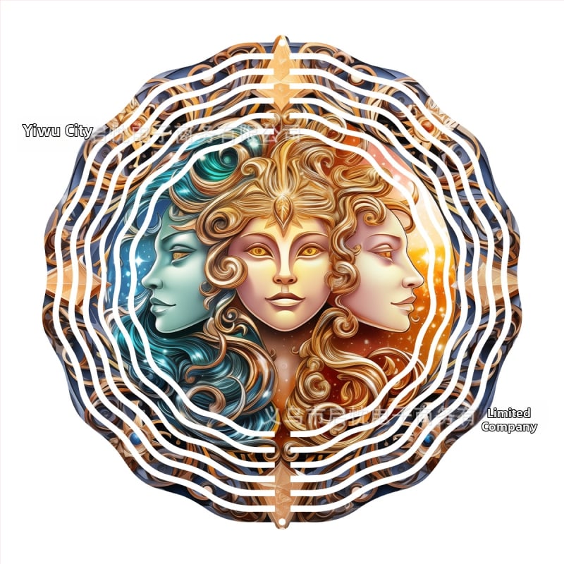 3D метално звънче за вятър с животински мотив — печатно метално украшение за двор, градина и балкон