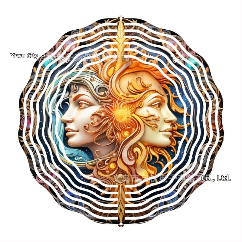 3D метално звънче за вятър с животински мотив — печатно метално украшение за двор, градина и балкон