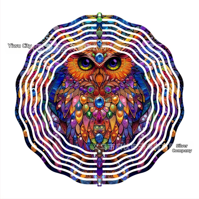 3D метално звънче за вятър с животински мотив — печатно метално украшение за двор, градина и балкон